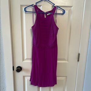 Skies Are Blue Pink and Purple Halter Sundress Mini